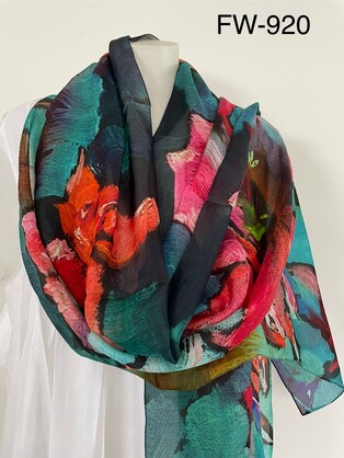 Silk Long Scarf FW-920