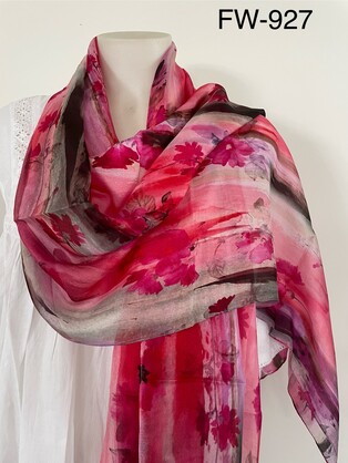 Silk Long Scarf FW-927