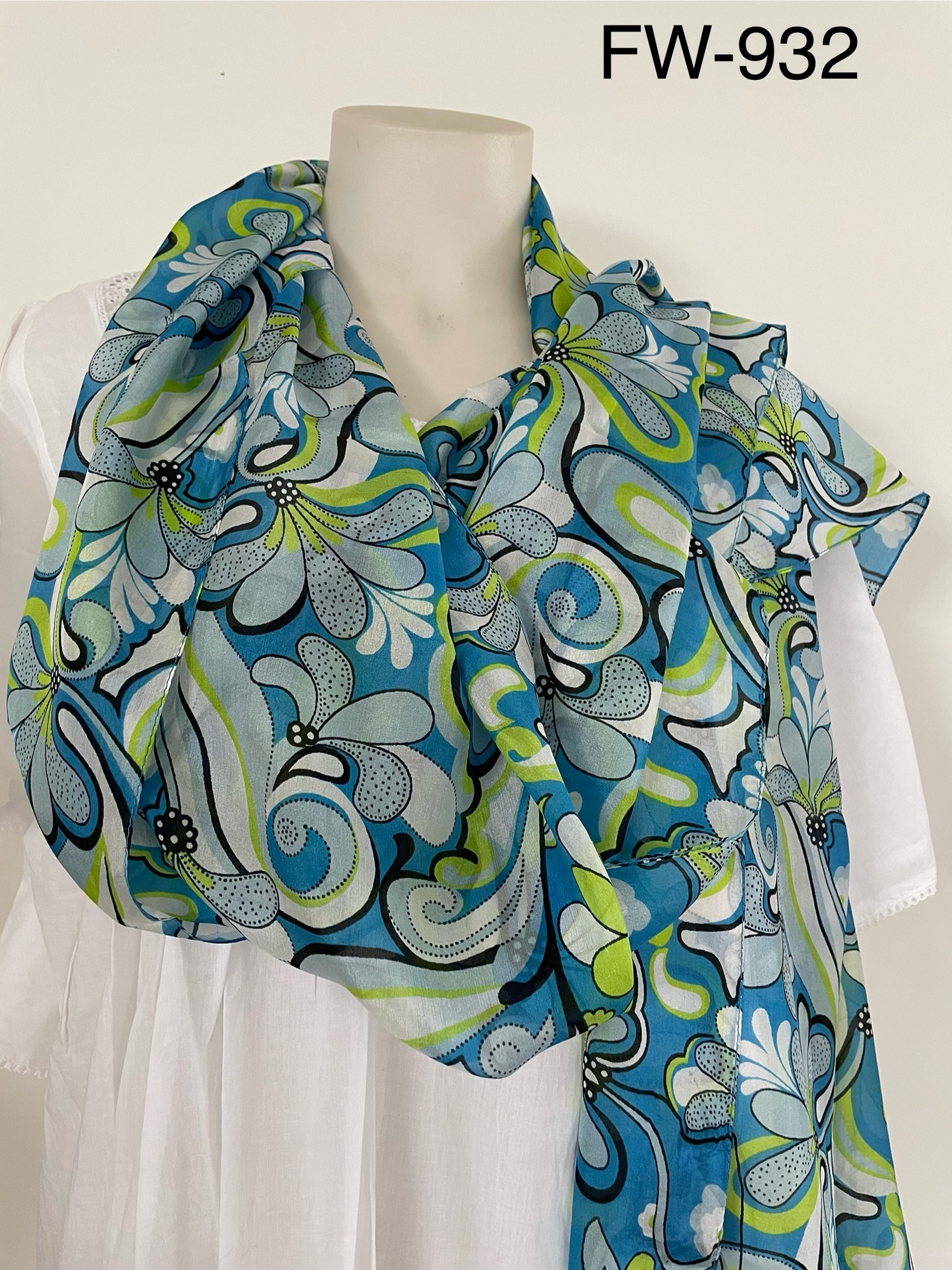 Silk Long Scarf FW-932