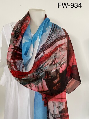 Silk Long Scarf FW-934