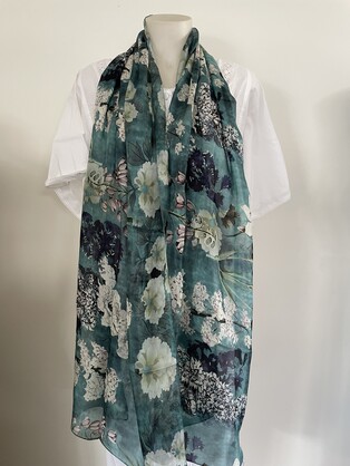 Silk Long Scarf Kate 09