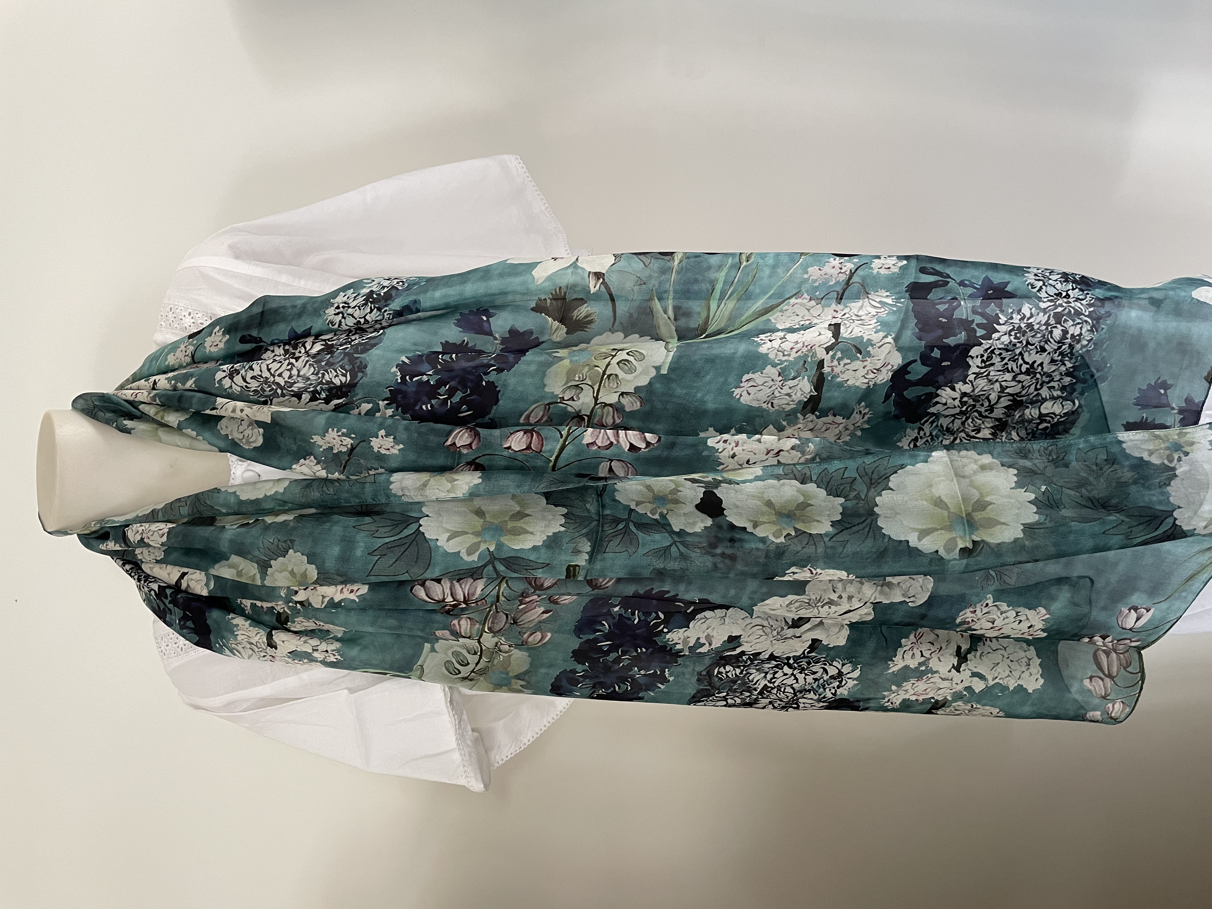 Silk Long Scarf Kate 09
