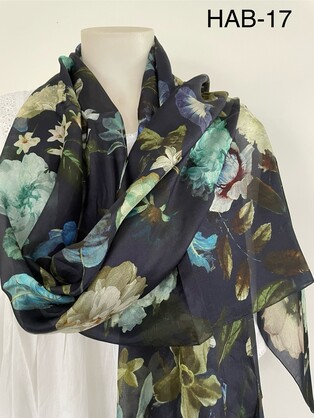 Silk Long Scarf HAB 017