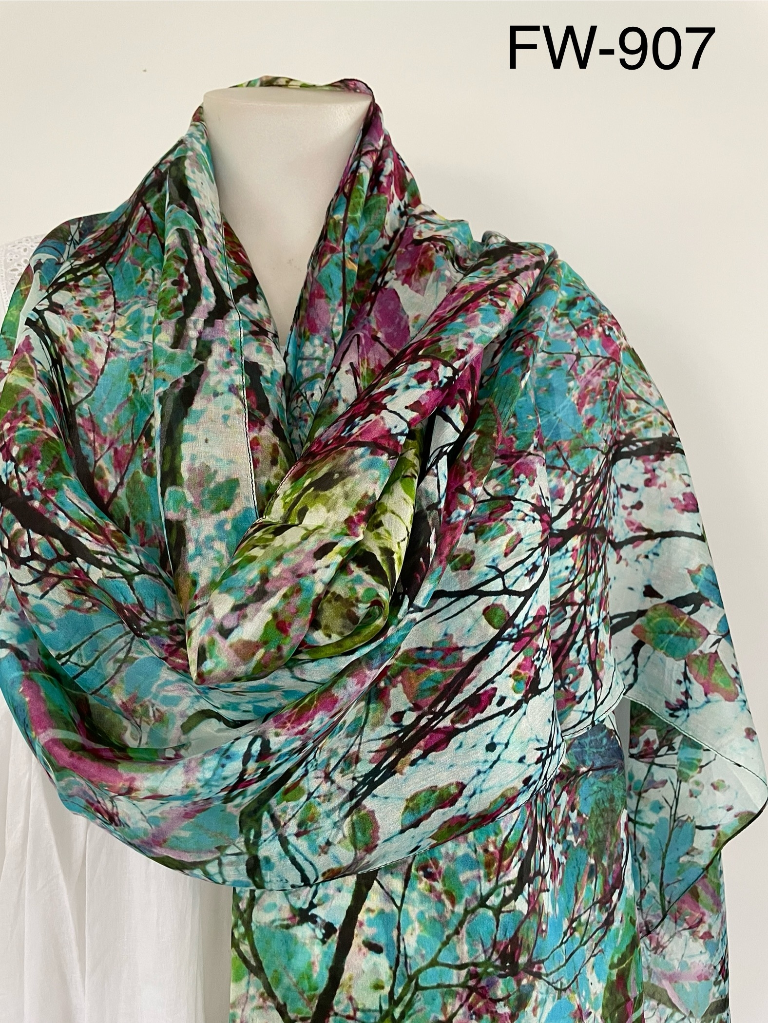 Silk Long Scarf FW 907