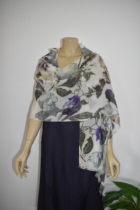 Printed Merino Wool Scarves HAB-02