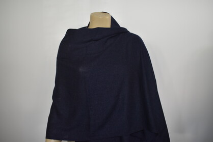 Cashmere Wool Poly Scarves Navy