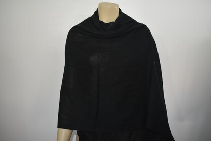 Cashmere Wool Poly Scarves Black