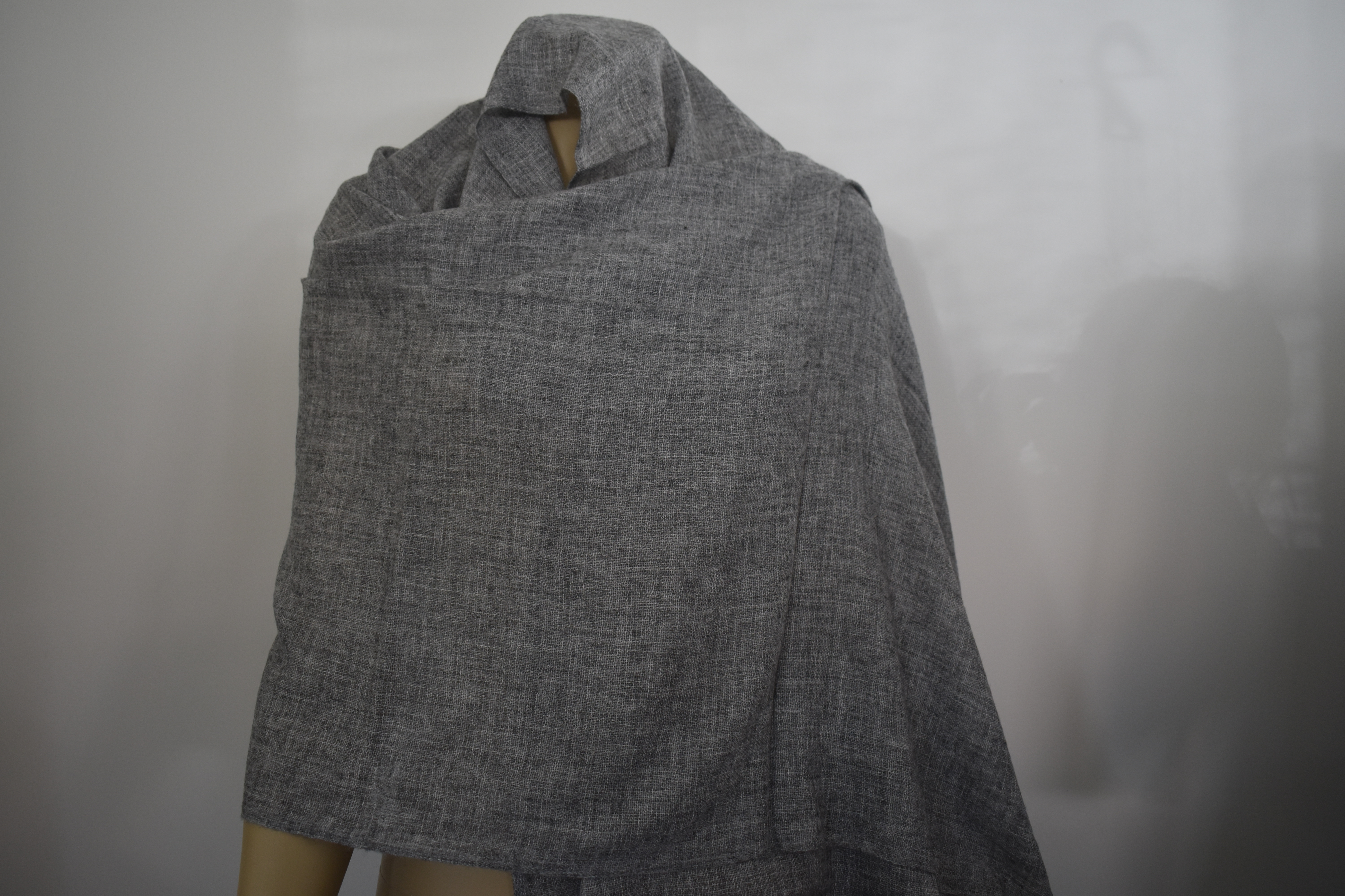 Cashmere Wool Poly Scarves Grey
