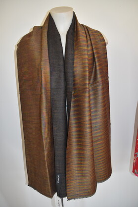 Cashmere Wool Mufflers Reversible Mustard Mixed