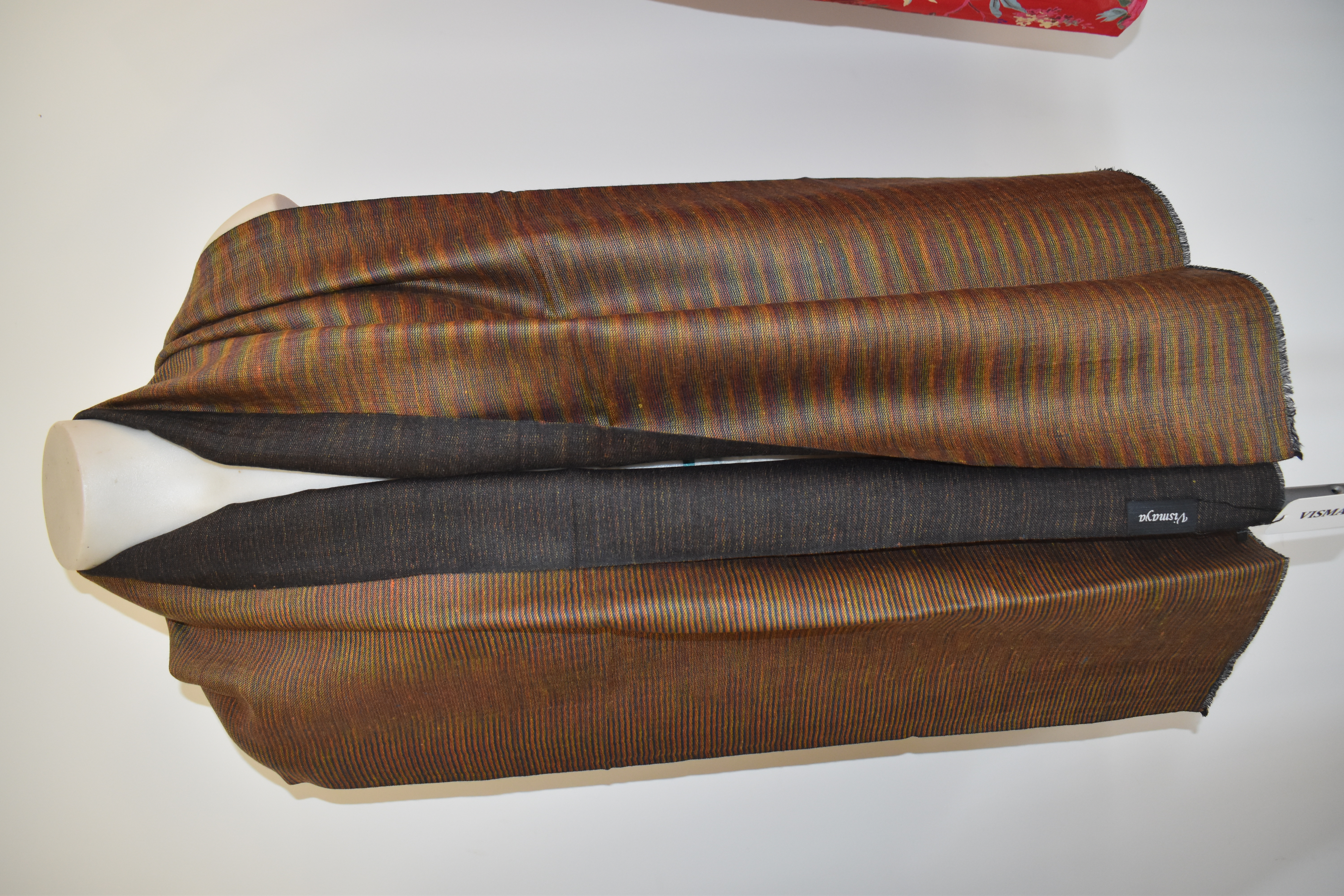 Cashmere Wool Mufflers Reversible Mustard Mixed