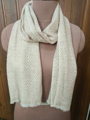 Cashmere Poly Mufflers Ivory