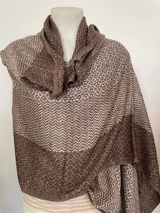 Cashmere Wool Poly Scarves Stripes/Checks A1