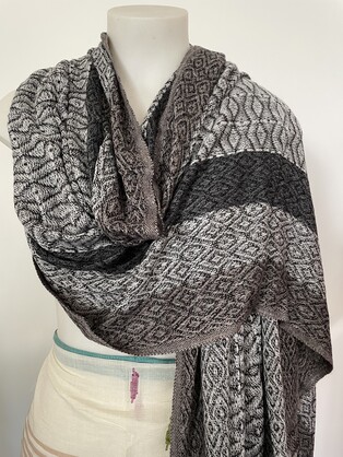 Cashmere Wool Poly Scarves Stripes/Checks A3