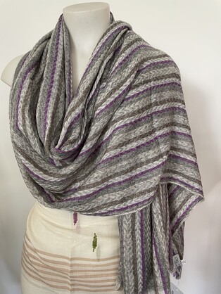 Cashmere Wool Poly Scarves Stripes/Checks A7