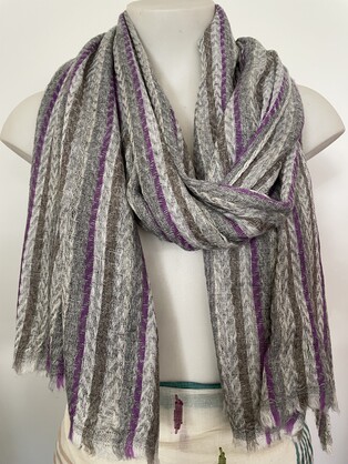 Cashmere Wool Poly Scarves Stripes/Checks A7