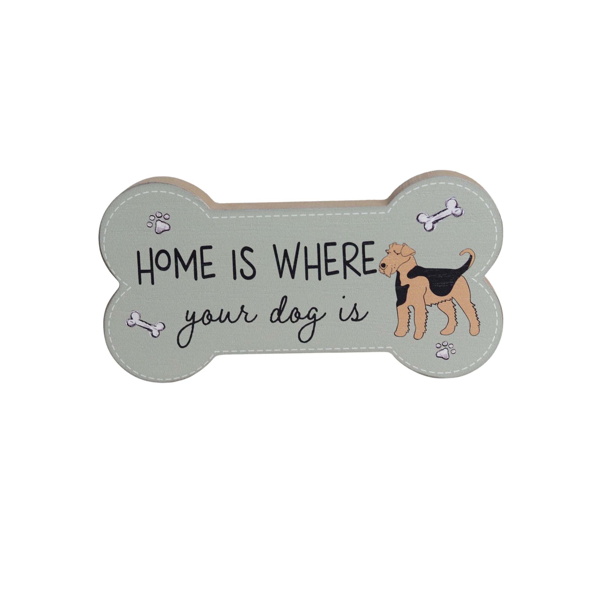 Wholesale JX124 Home Is Where Your Dog Is Wood Decor BoneShaped