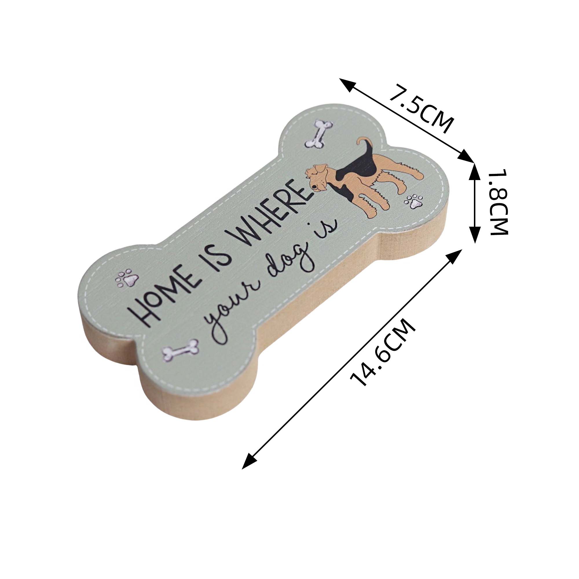 Wholesale JX124 Home Is Where Your Dog Is Wood Decor BoneShaped