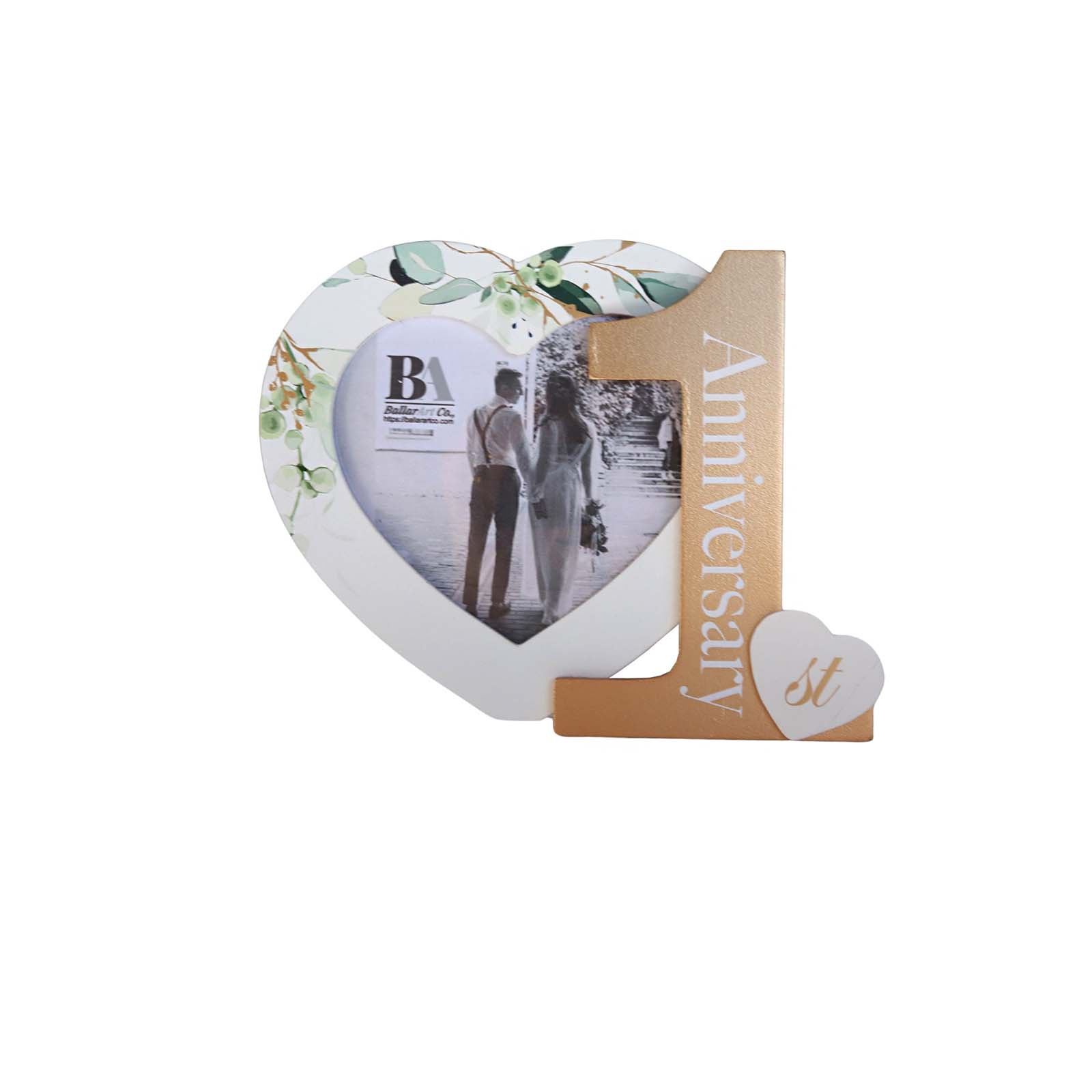 Wholesale JX6224 1st Anniversary HeartShaped Photo Frame BallarArt