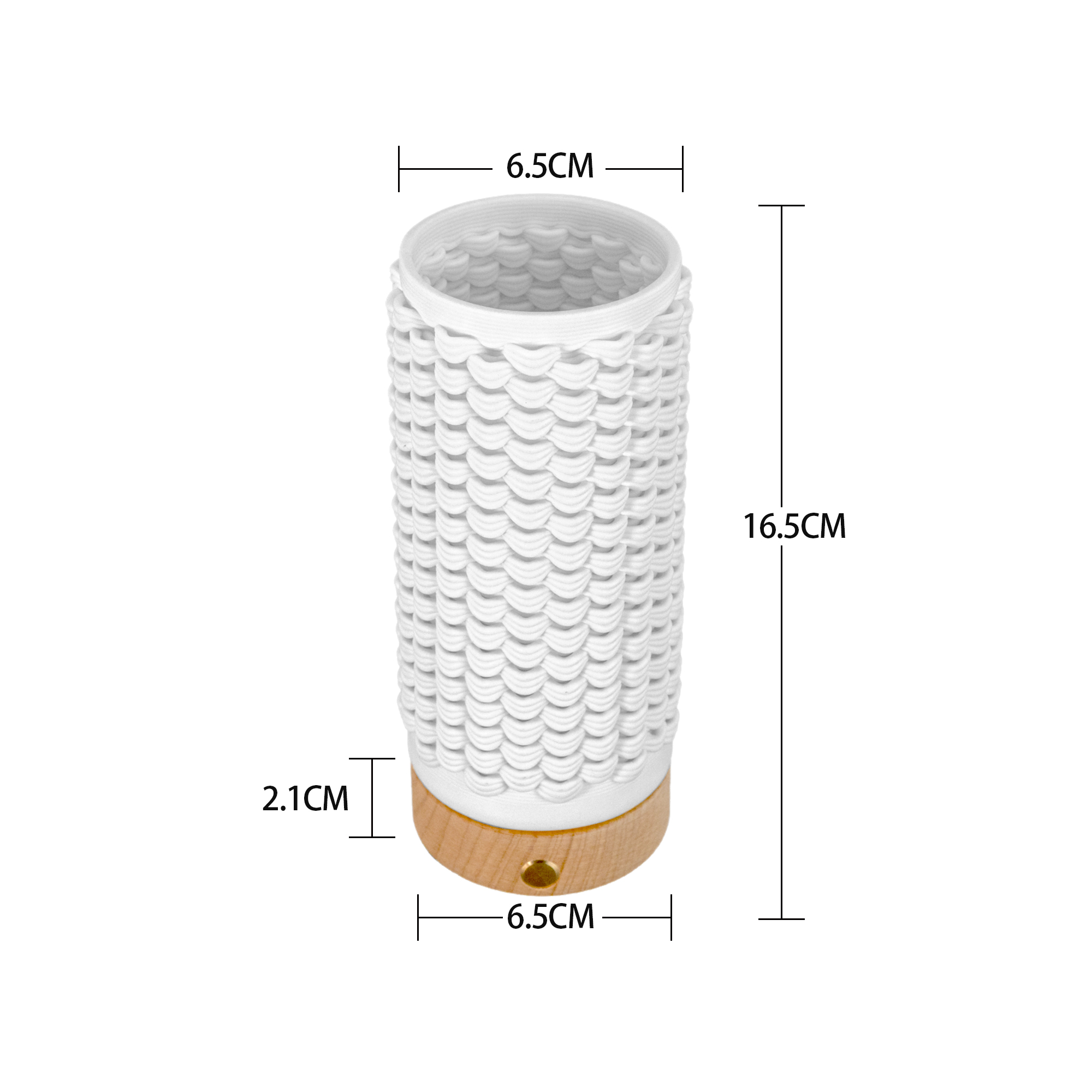 JMA002 |PORC 3D PRINTING NIGHT LIGHT W/WOODEN BASE
