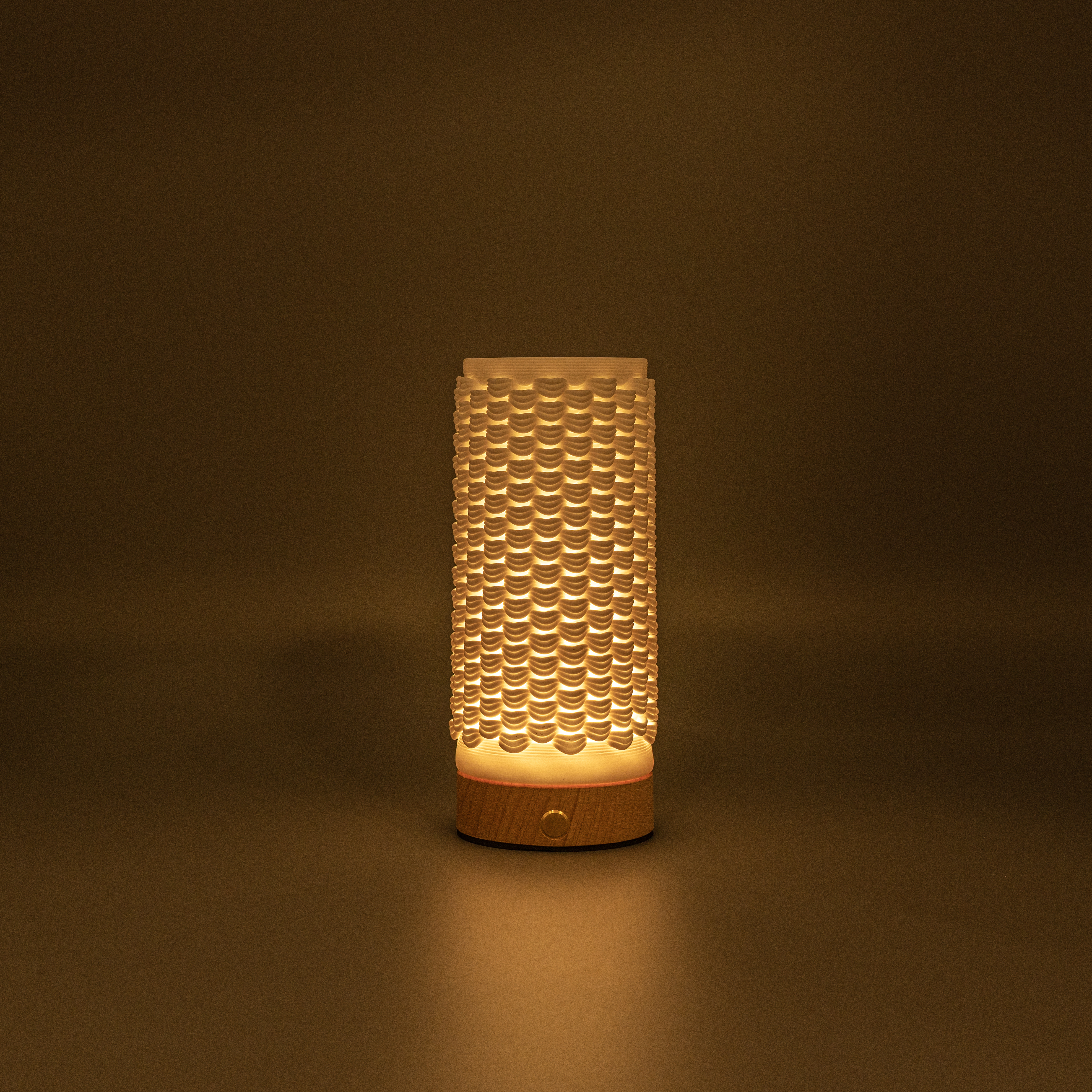 JMA002 |PORC 3D PRINTING NIGHT LIGHT W/WOODEN BASE