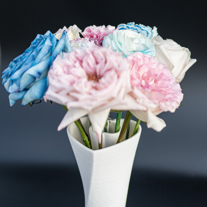 JMA004/LG PORC 3D PRINTING HEART VASE