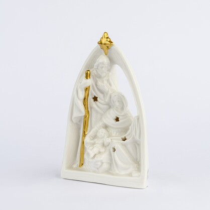 PORCELAIN NATIVITY W/LED