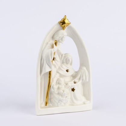 PORCELAIN NATIVITY W/LED