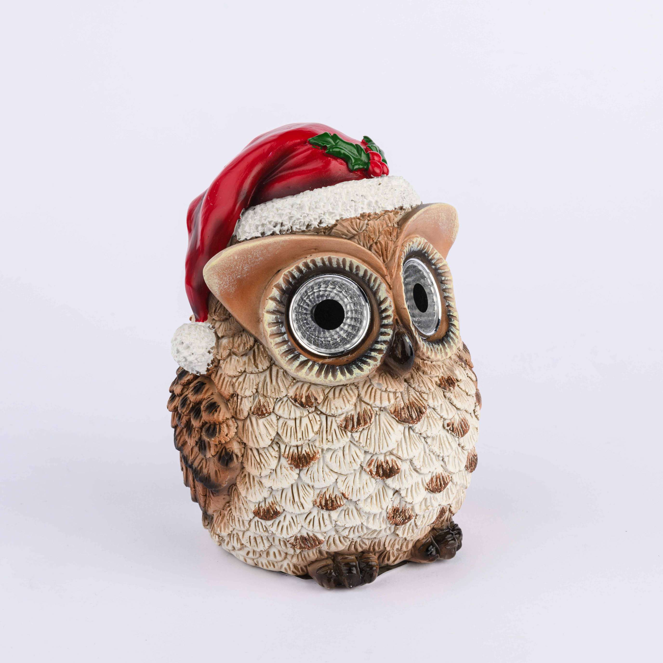 POLYRESIN OWL TABLE DECO WITH LED LIGHT (3XLR44)
