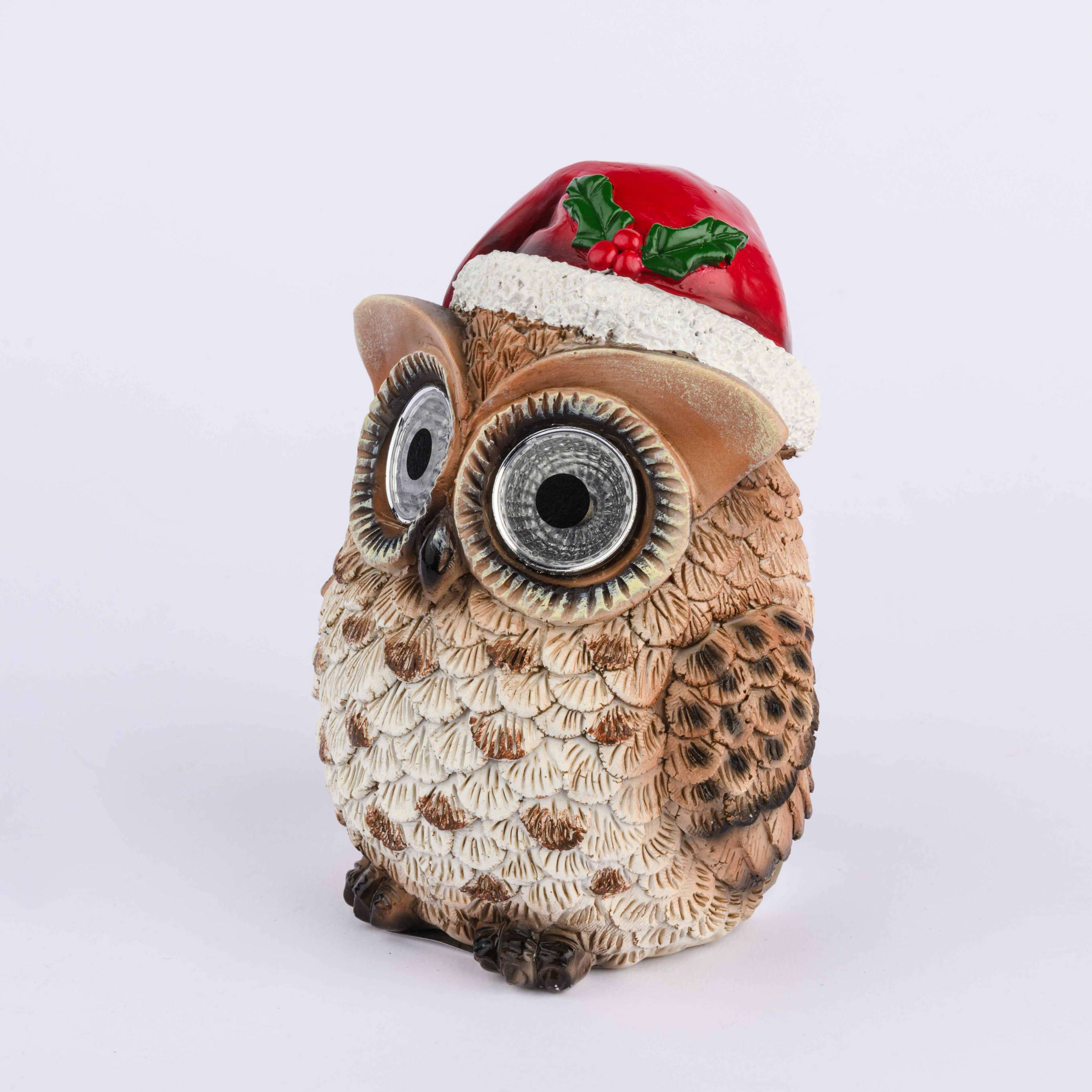POLYRESIN OWL TABLE DECO WITH LED LIGHT (3XLR44)
