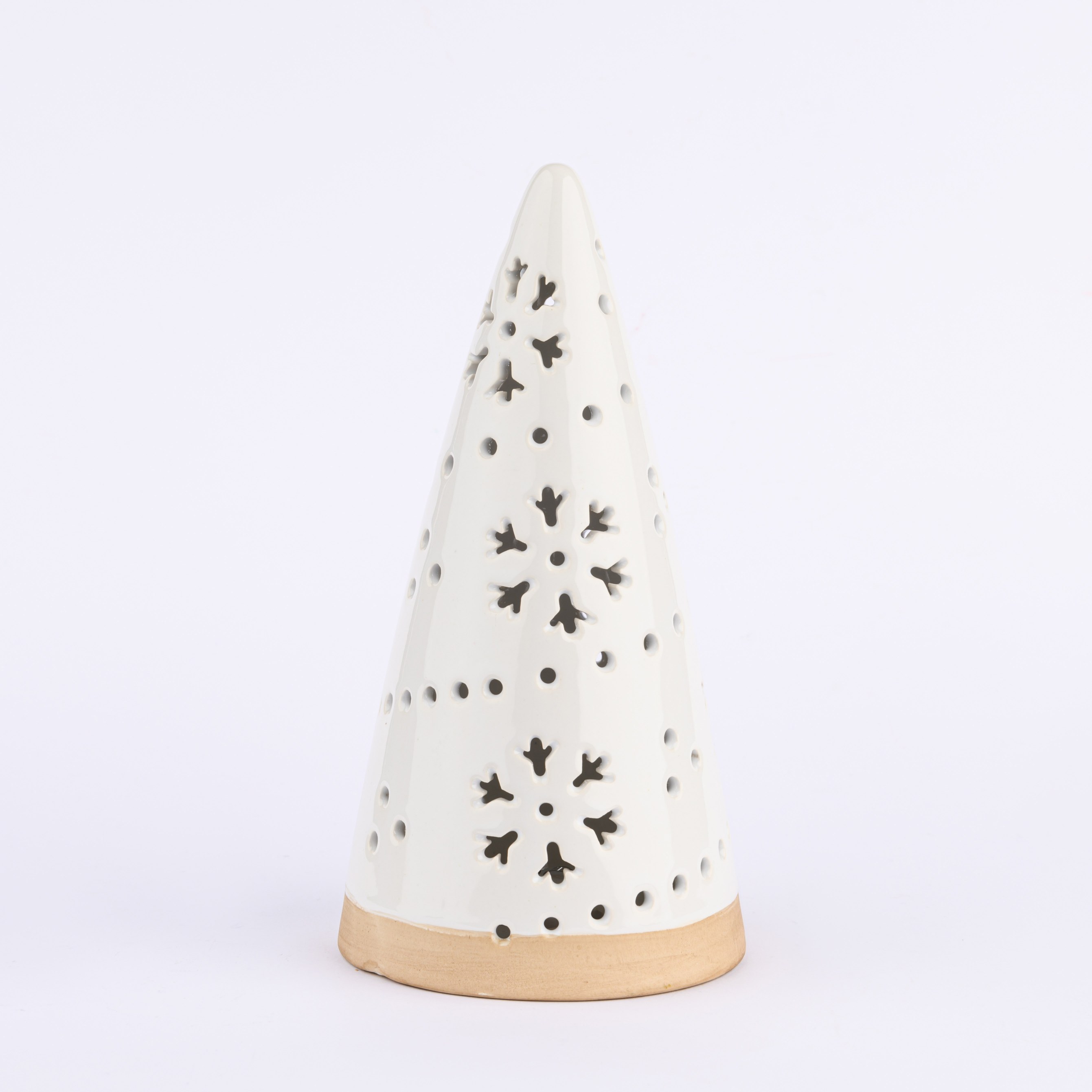PORCELAIN X'MAS WHITE CHRISTMAS TREE WITH LED LIGHT