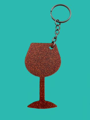 Mum's who wine key ring