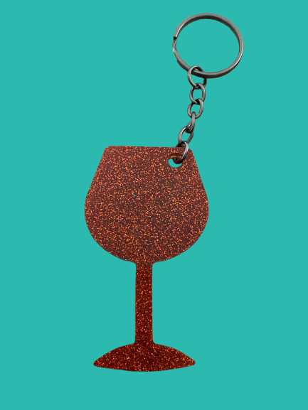 Mum's who wine key ring