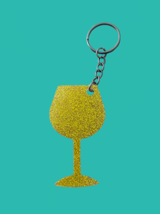 Mum's who wine key ring