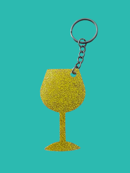 Mum's who wine key ring