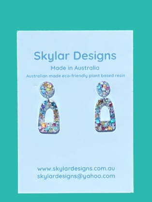 Ariana - Eco-friendly Plant Based Resin glitter dangles