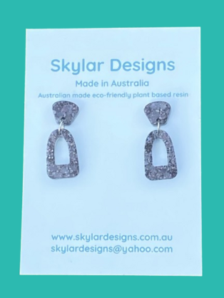 Ariana - Eco-friendly Plant Based Resin glitter dangles