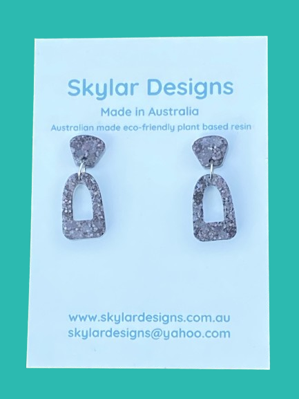 Ariana - Eco-friendly Plant Based Resin glitter dangles