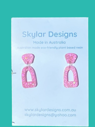 Ariana - Eco-friendly Plant Based Resin glitter dangles