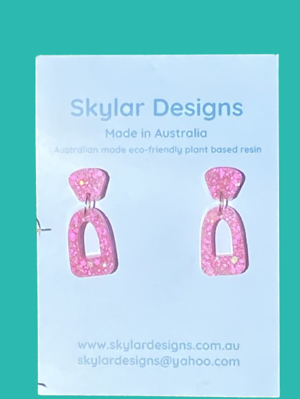 Ariana - Eco-friendly Plant Based Resin glitter dangles