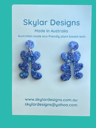 Doja- Eco-resin Glitter Dangle earrings