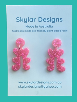 Doja- Eco-resin Glitter Dangle earrings