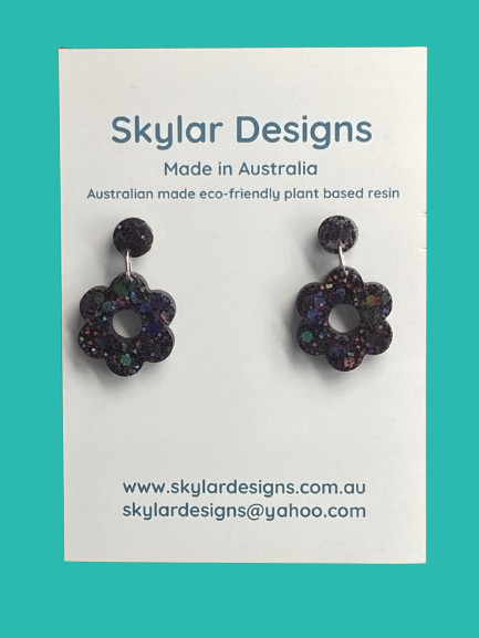 Dannii - Eco-resin Glitter Dangle earrings