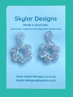 Kylie - Eco-resin Glitter Dangle Earrings