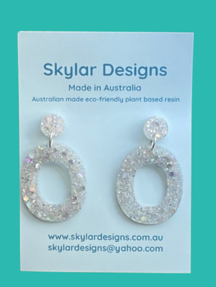 Miley - Eco-resin Glitter Dangle earrings