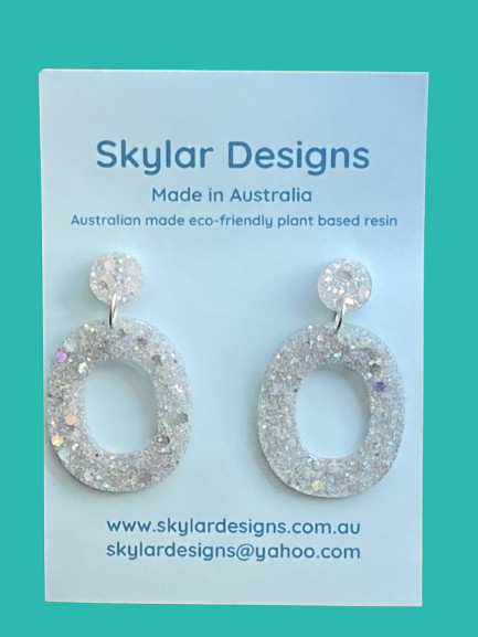 Miley - Eco-resin Glitter Dangle earrings