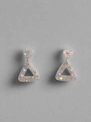 Delta - Eco-resin Glitter Dangle earrings