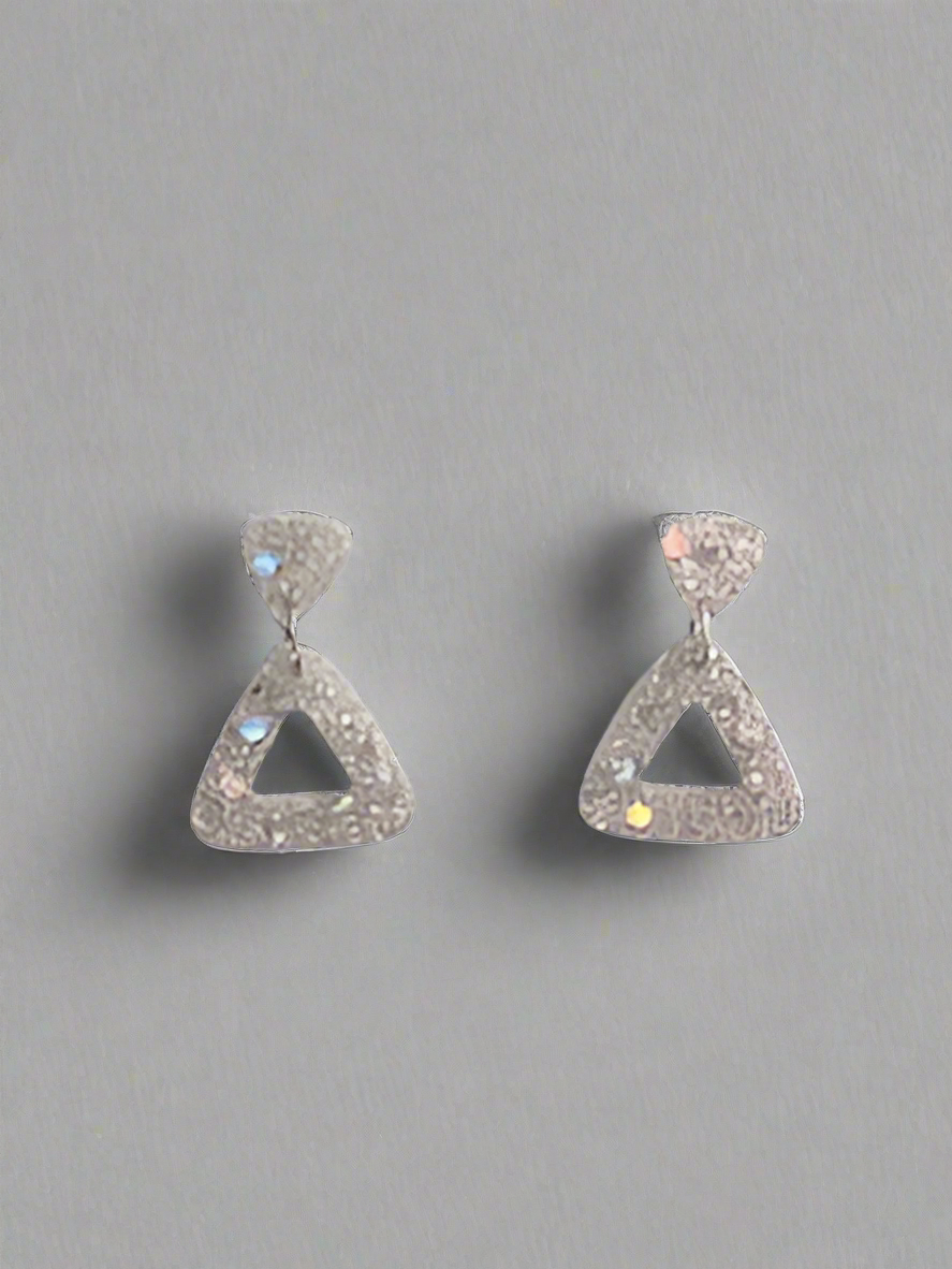Delta - Eco-resin Glitter Dangle earrings