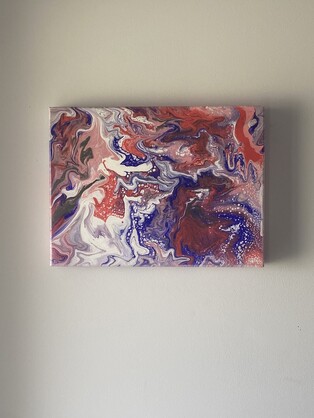 Fluid art painting
