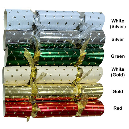 Diamond 11" White with Silver Catering Crackers