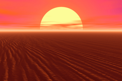 Desert at Sundown Candle